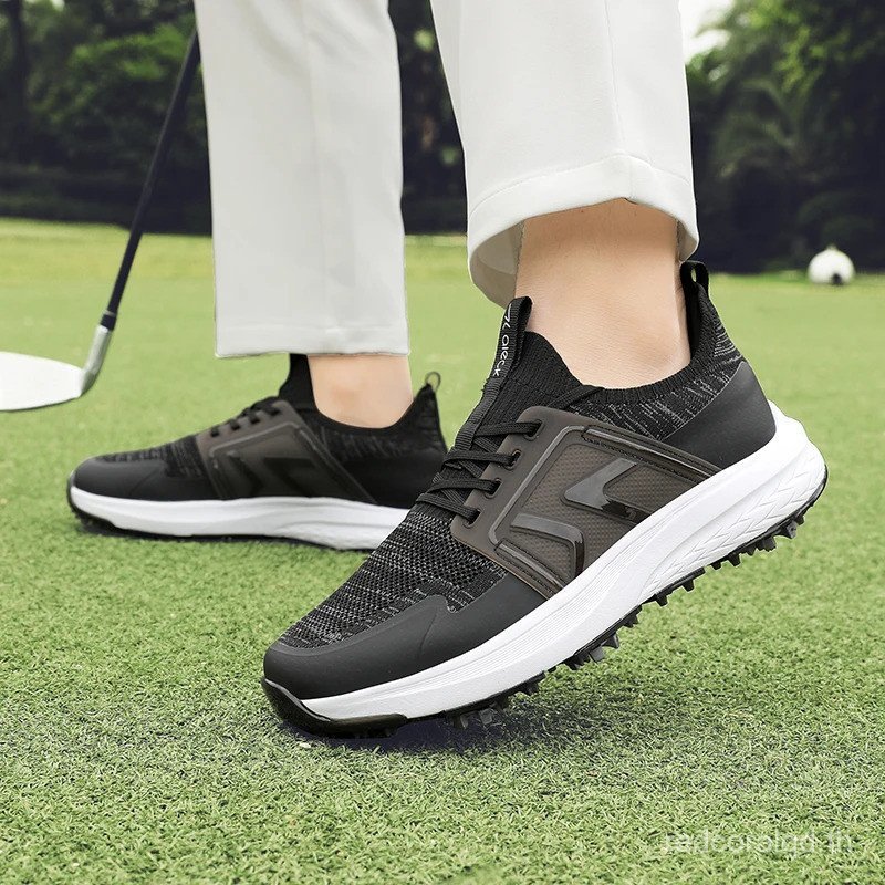 คุณภาพดี Man Golf รองเท้าผ้าใบรองเท้าเดินสบายกลางแจ้งสนามหญ้าเดินรองเท้า Man Professional Golf รองเท