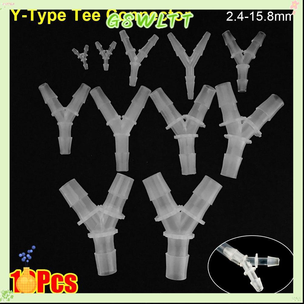 GSWLTT 10 ชิ้น Y-Type Tee Connector, 2.4-2.8 มม.พลาสติก 3 Way Connector, Soft PP PE ท่ออุปกรณ์สําหรั