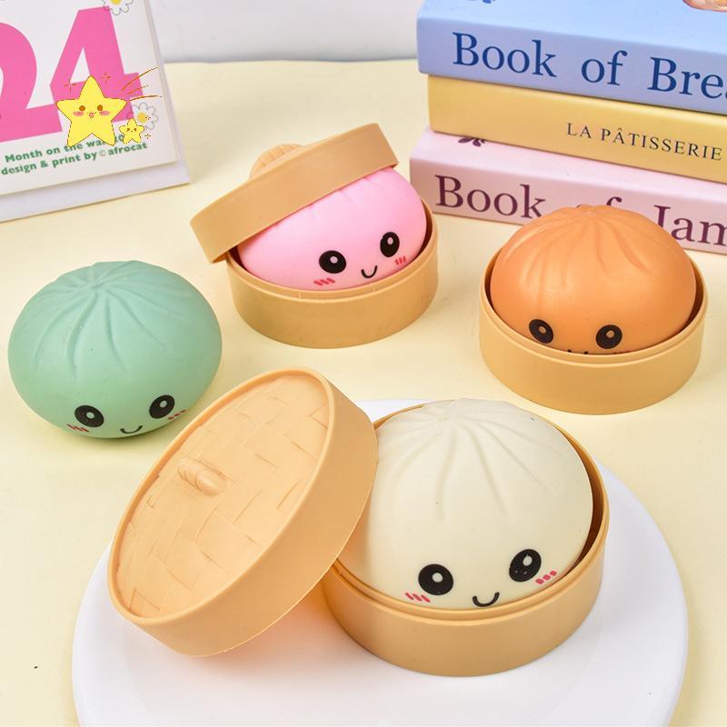 [JBTH] Dumpling Shaped Ball Stress Reliever Reusable Dpression Toy Low Rebound Squeeze Toy for Offic
