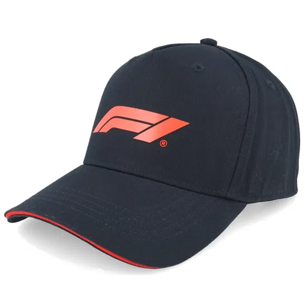 F1 Logo 25 Small Logo Black A-Frame Adjustable Cap