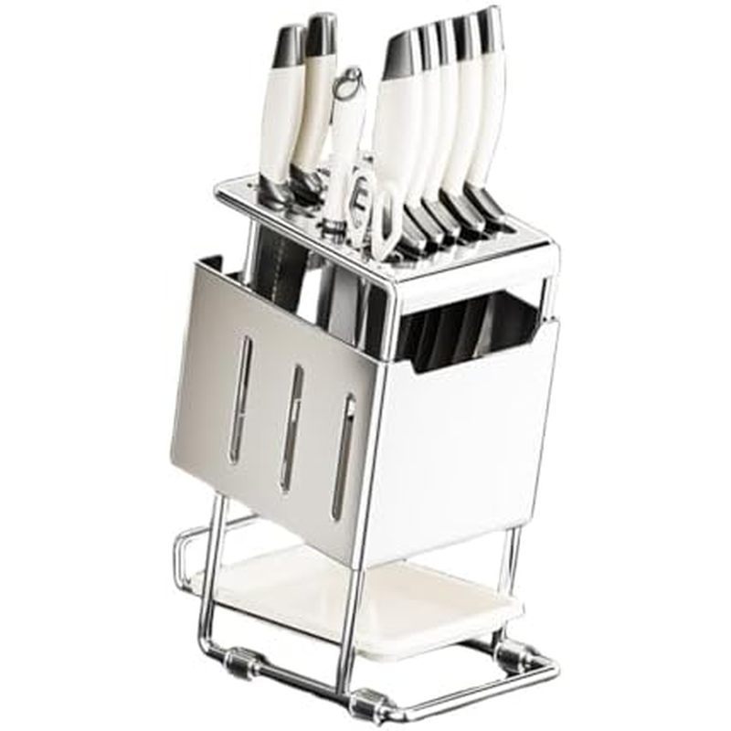 Knives Block Holder, Countertop Knives Holder, Stainless Steel Drying Rack, Universal Tool Holder fo