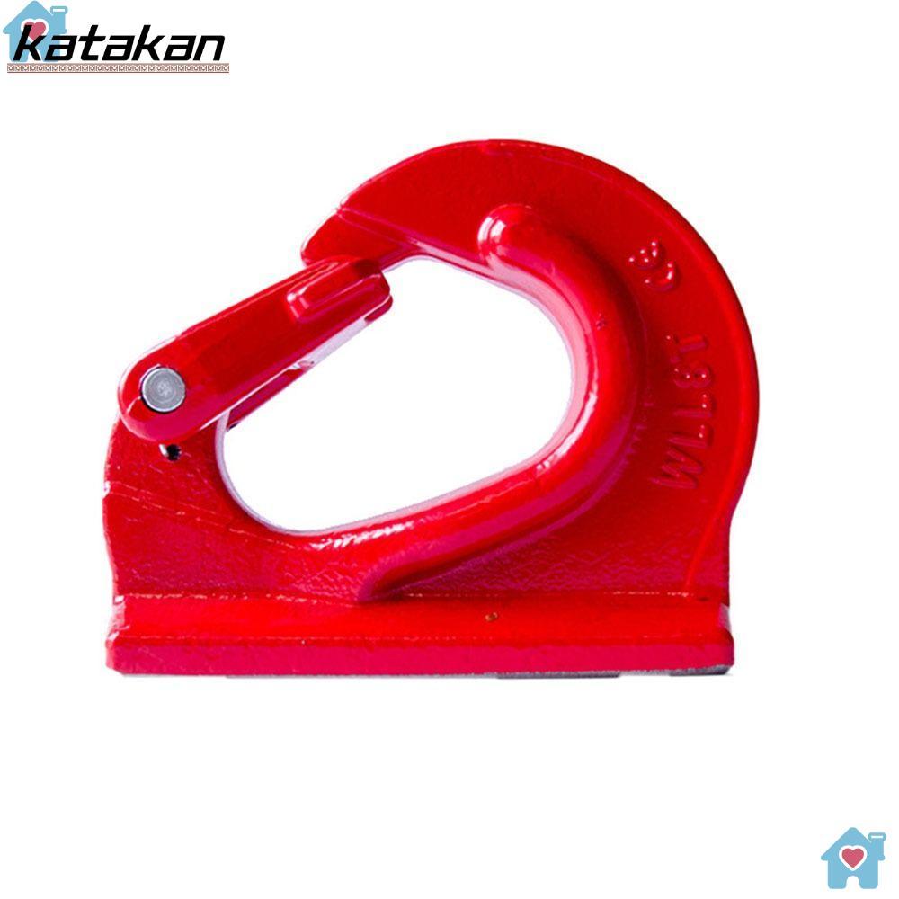KATAKAN Heavy Duty Lifting Hook,สีแดง4400lbsความจุG80 Weld-on Anchor Hook,ปลอมLatch Alloy Steel 2Tเช