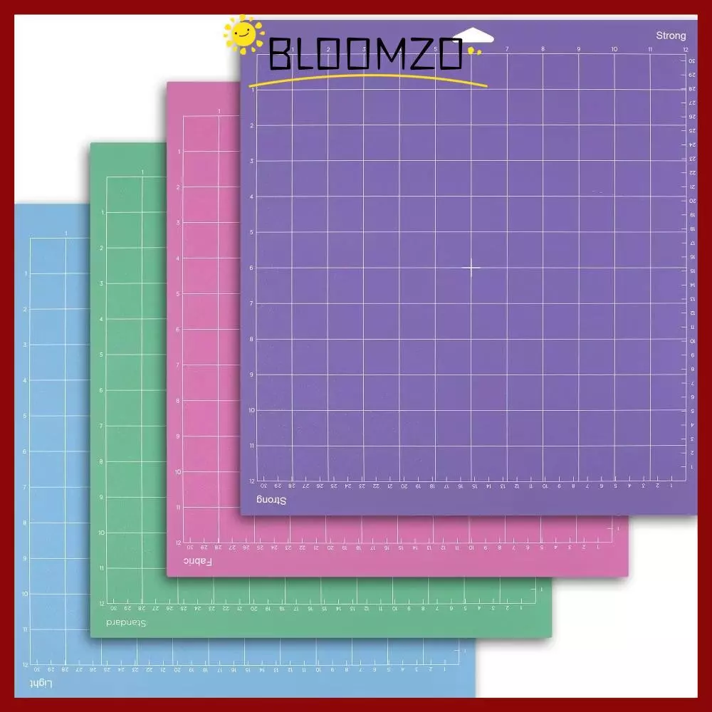 BLOOMZO ตัดแผ่น,กาวลื่นตัด Pad,ทนทานหนาสต็อกการ์ดCameo Silhouette PVC Cricut Matสําหรับงานฝีมือเย็บผ้า