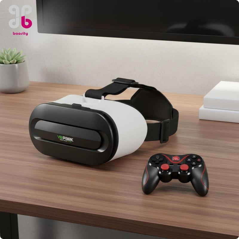 [Baosity] Vr ชุดหูฟังสายรัดศีรษะปรับได้ 3D Viewer หมวกกันน็อคเสมือนจริงครบชุดสําหรับ Ios โทรศัพท์ An
