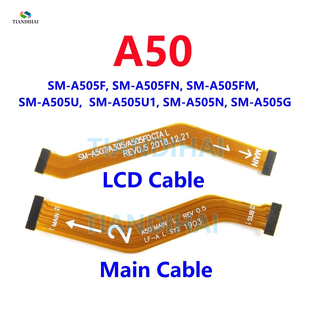 สําหรับ Samsung Galaxy A50 A505F A505FN A505U A505N A505G A505 หลักเมนบอร์ด SUB Flex Connector LCD F