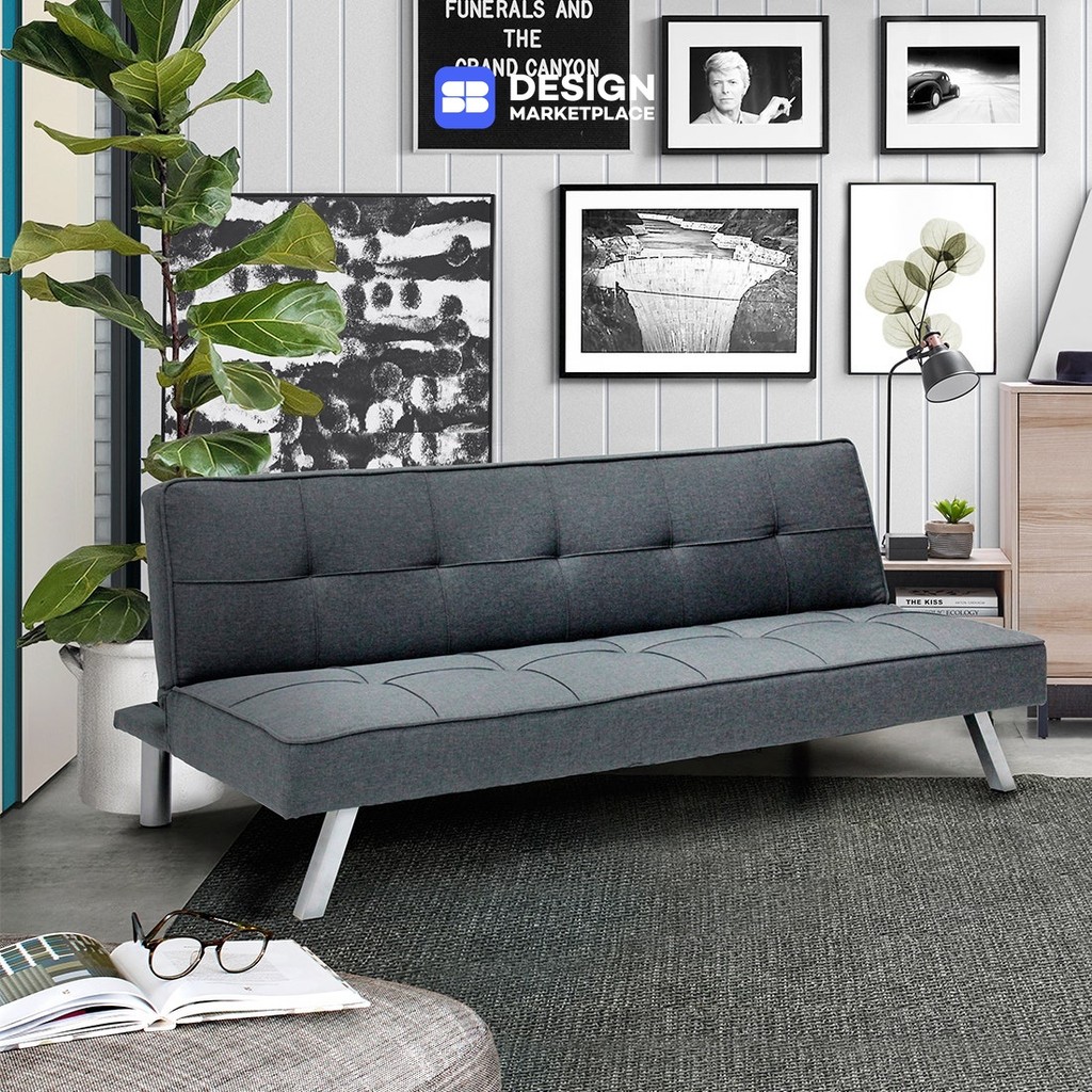 SB Design Square โซฟาเบด รุ่น Loder สีเทา (176x85x73 ซม.) แบรนด์ SOFA SOLUTIONS