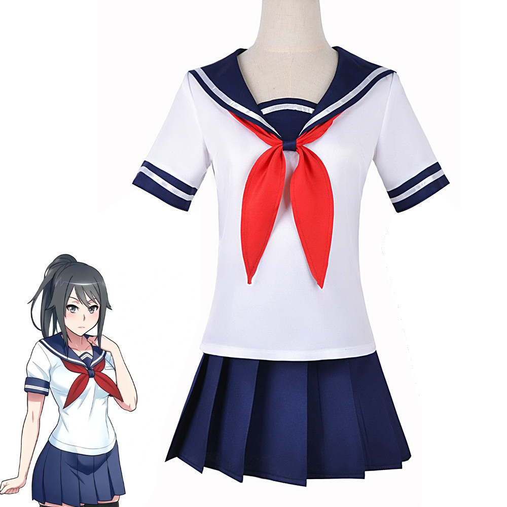 เครื่องแต่งกาย Yandere จำลอง Ayano Aishi แบบ Halloween สำหรับงานปาร์ตี้และเกมบทบาท ราคาประหยัด