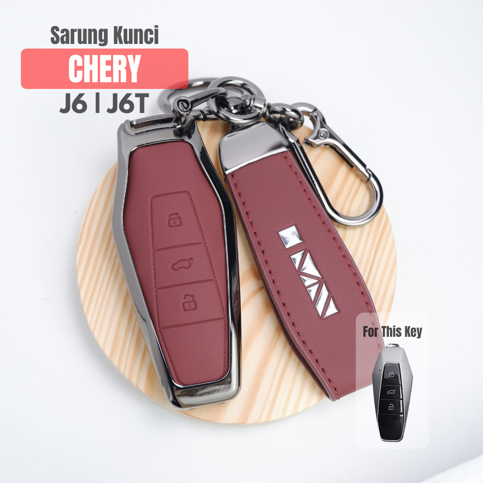 เคสกุญแจ Chery J6, J6T - ฝาครอบกุญแจอัจฉริยะแบบไม่มีกุญแจทําจากโลหะผสม + หนัง PU พรีเมี่ยม