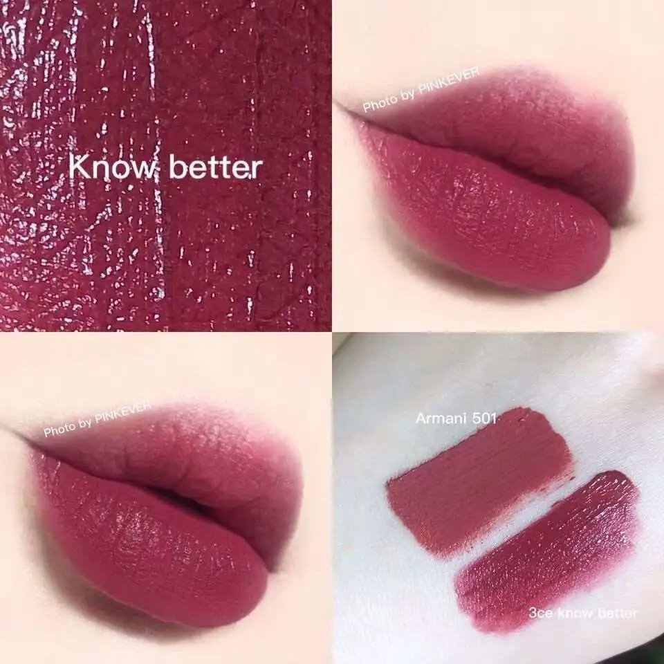 เกาหลีเกาหลี 3CE Cloud Matte Velvet Lip Glaze Matte ลิปสติกสนิมสีแดงพลัม Rotten Tomato สีอิฐสีแดง TA