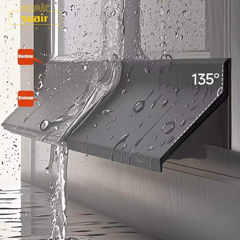 SUAIR แผ่นกั้นกันน้ํา 50 ซม., ฟังก์ชั่นปิดผนึกยางหน้าต่าง Water Blocking Bar, Weatherproof Ainproof Water Backflow ขอบหน้าต่างกันน้ํา Water Deflector Rain Protection