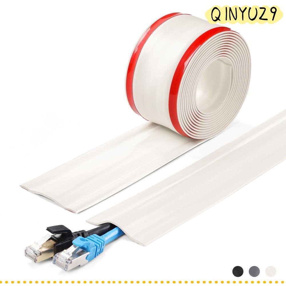 QINYUZ9QX ฝาครอบสายเคเบิลพื้น, Soft Self กาว Wall Wire คอนซีลเลอร์, คุณภาพสูง Universal ไม่มีเจาะ 1 