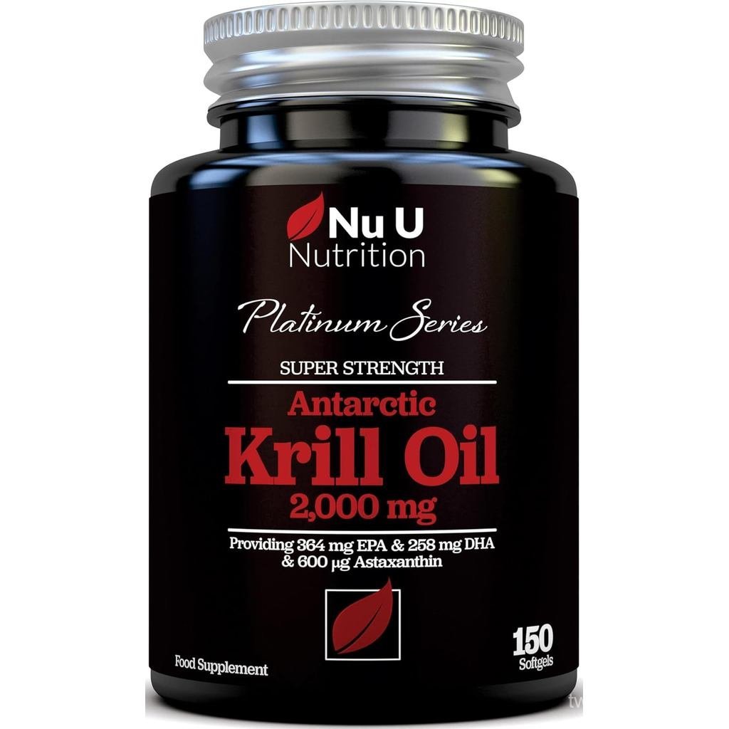 Antarctic Krill Oil er Strength 2000mg - 150 Softgels Capsules - with Astaxanthin & Phospholipids - 