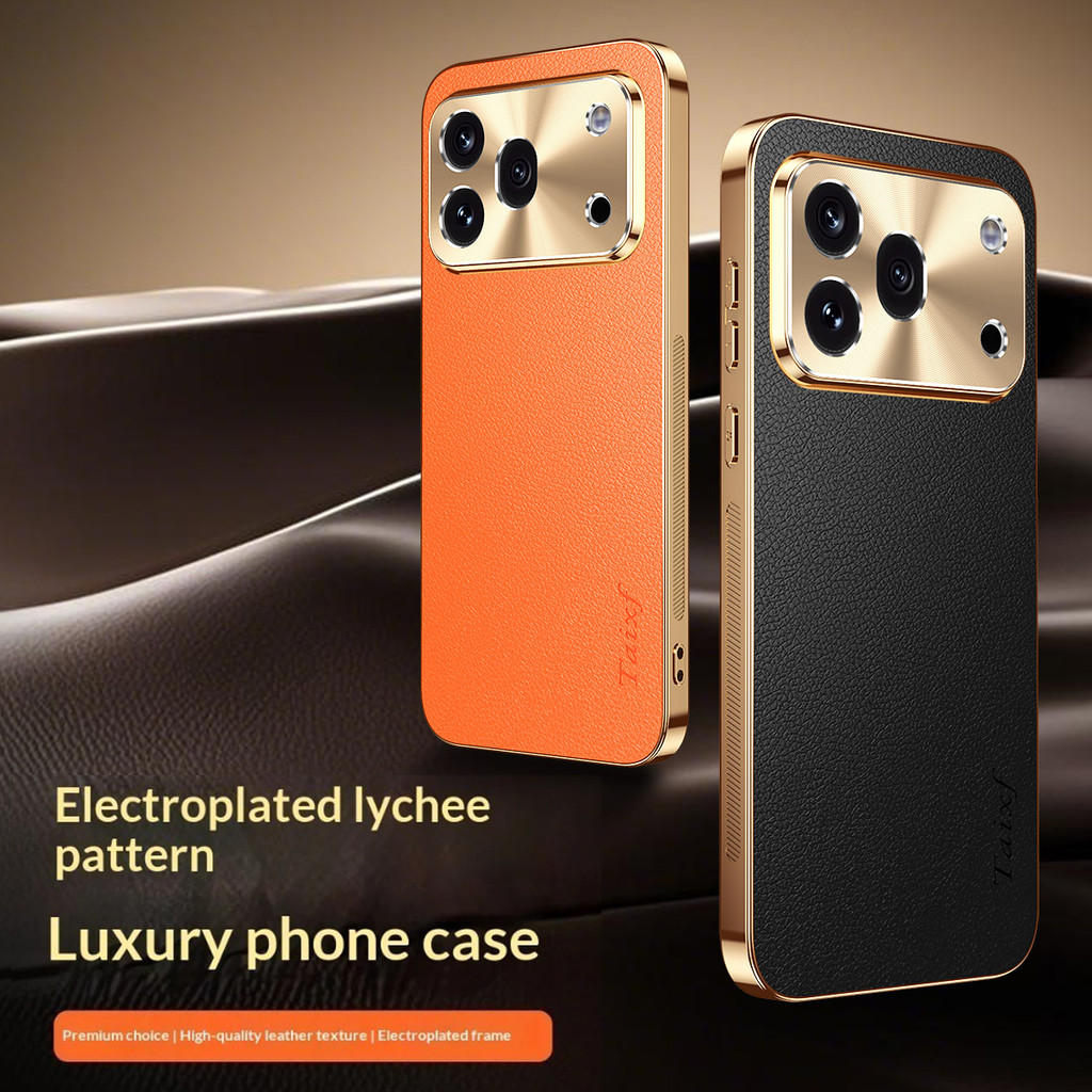 ลิ้นจี่หนังปลอกสําหรับ Honor 600 Pro Honor600Pro Honor600 Pro 600Pro 5G หรูหรา Electroplated ทองเคสโ