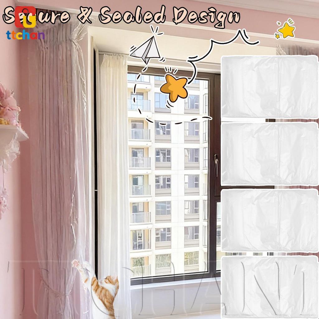 [จัดส่งรวดเร็ว] 2/6/10PCS - ผ้าคลุมกันฝุ่นม่าน PE พรีเมี่ยมพร้อมการออกแบบที่ทนต่อการฉีกขาด, ป้องกันแมวรอยขีดข่วนและควัน, ติดตั้งง่ายสําหรับห้องนอน/ห้องนั่งเล่น /ในสต็อก