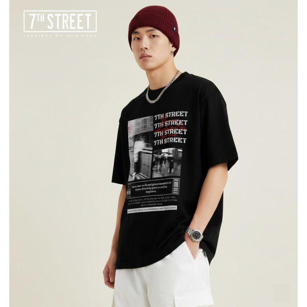 7ᵗʰ Street Oversize90s Cotton100% Com(No.20) ทรงคอฟิต ผ้านุ่ม เบา ใส่สบายที่สามารถสวมใส่ได้ทุกวัน รุ