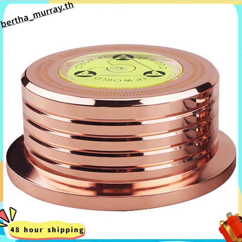 Universal 60Hz LP Vinyl Record Disc Turntable Stabilizer แบบพกพาพร้อม Level Weight Clamp Rose Gold