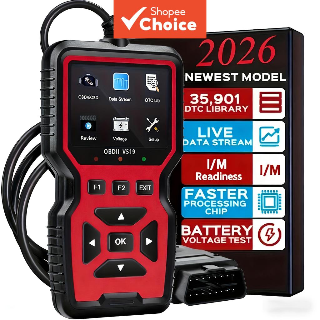 Professional OBD2 เครื่องสแกนเนอร์รหัส Reader เครื่องมือวินิจฉัยรถยนต์อ่านและเครื่องยนต์ใสรหัสความผิดพลาด Live Data Stream I/M Readiness Test ตรวจสอบเครื่องยนต์รีเซ็ตไฟ OBDII EOBD รถสแกน