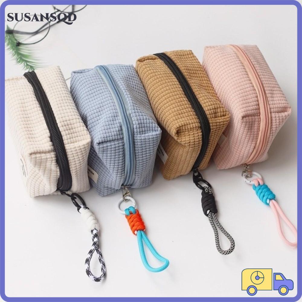 กระเป๋า SUSANSQD มัลติฟังก์ชัน สำหรับใส่เหรียญ ผ้าอนามัย และเครื่องสำอาง ออกแบบเรียบง่าย พกพาสะดวก