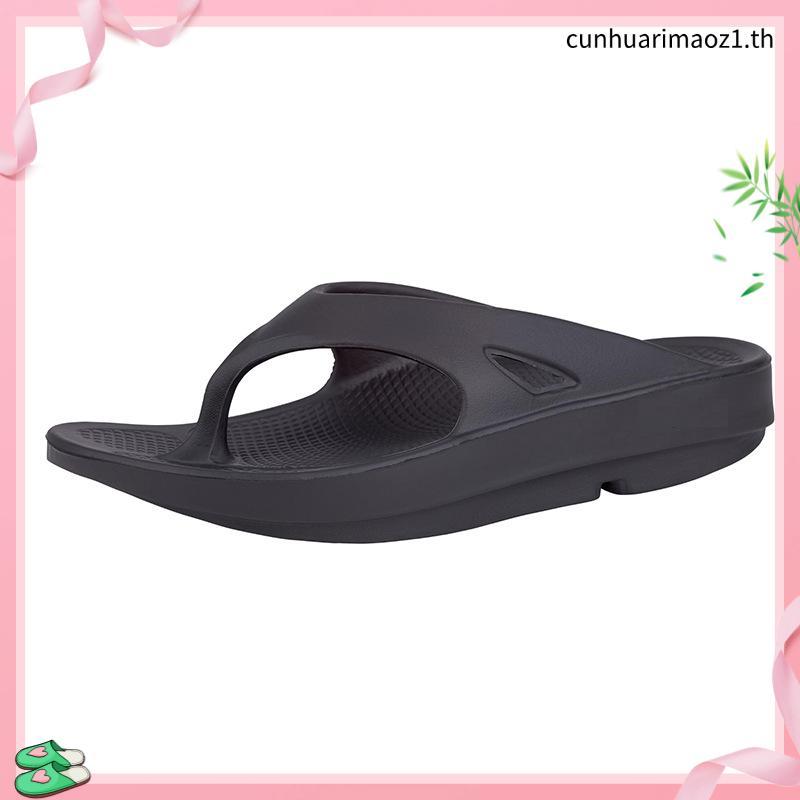 รองเท้า Oofos แท้ รองเท้าแตะเพื่อสุขภาพ รองเท้าแตะผู้ชาย Oofos รองเท้า Black (ดำ) หายปวดเท้าทันที - 