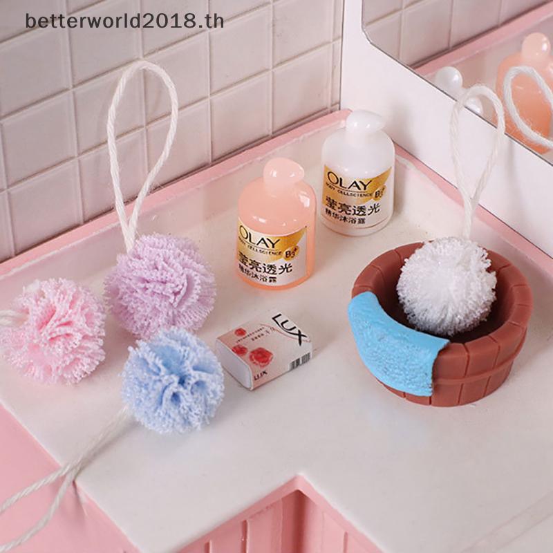 [bet] 4 ชิ้น/เซ็ตมินิแชมพู Washball สําหรับ OB11 ตุ๊กตาจิ๋วตุ๊กตาอุปกรณ์ตกแต่งห้องน้ําของเล่น [TH]