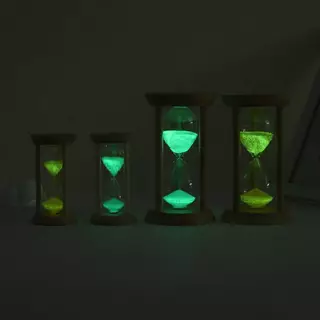 Haha 1/10 นาทีไม้นาฬิกาทราย Creative Timers Sandglass Sandy Clo เครื่องมือห้องครัว Mini Desktop Decoratio บ้านเครื่องประดับเด็กของขวัญ TH
