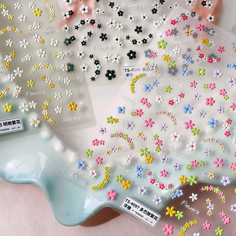 Magico Iron Spring Flower Style 5DTS-4095 Bright Flowers-Nail Stickers pro Frosted Nails Stickers