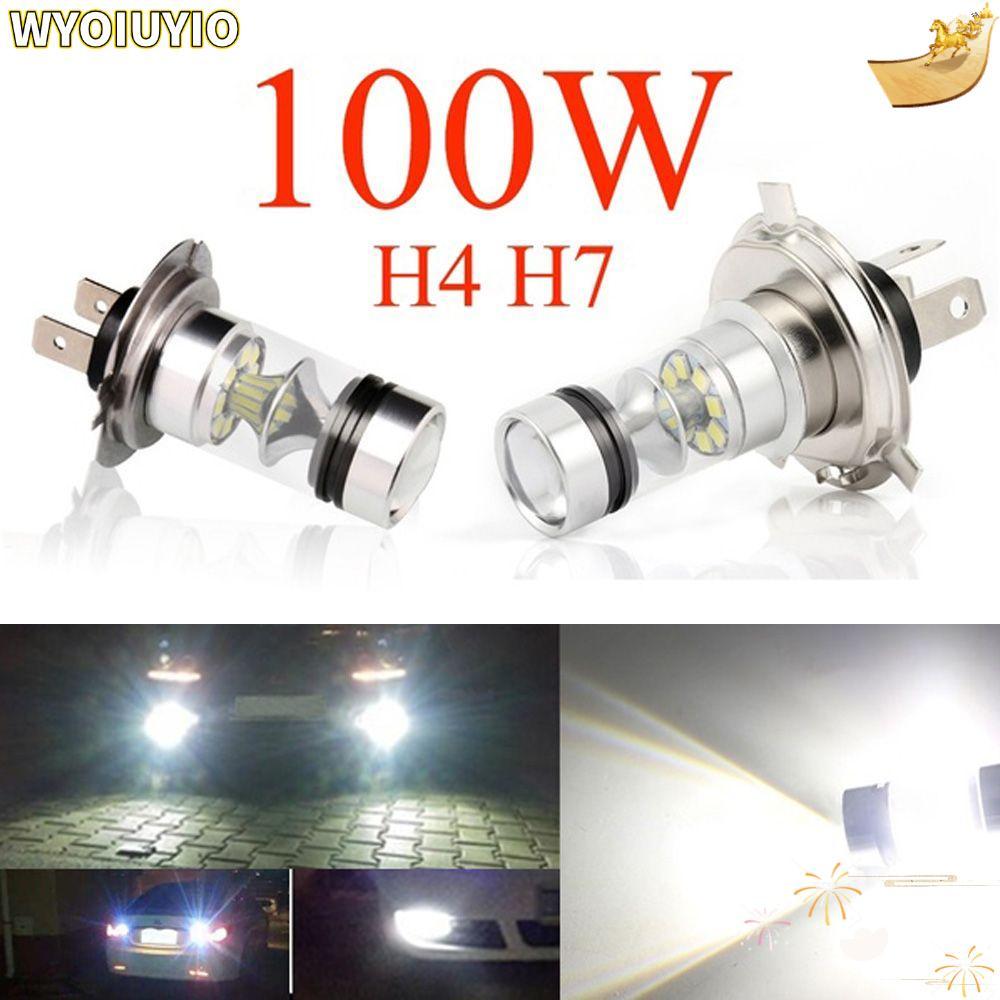 WYOIUYIO H4 H7 ไฟภายนอกขับรถ 100W 8000K