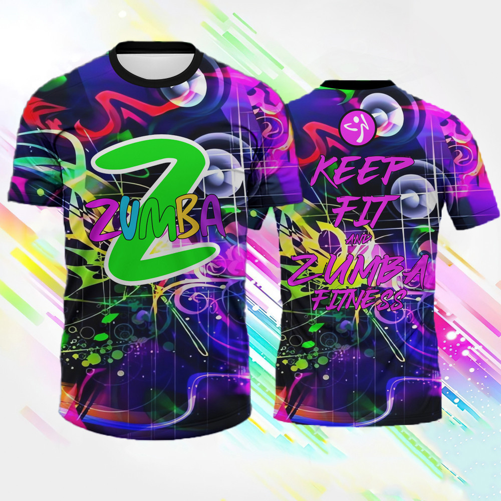 ZUMBA เสื้อยืดผู้หญิงฤดูร้อนแขนสั้น Zumba Dance แฟชั่นแขนสั้น