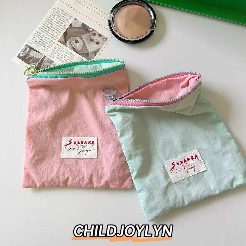 กระเป๋าใส่เหรียญชิลจอยลิน,กระเป๋าเครื่องสําอางสีทึบแบบพกพา,อุปกรณ์การเดินทางซิปแต่งหน้าขนาดเล็กกระเป๋าเก็บลิปสติก