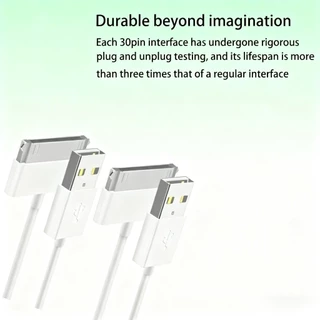 30 pin เหมาะสำหรับ Apple iPhone 4/4s iPad สายข้อมูล 1/2/3 สายชาร์จคอมพิวเตอร์แท็บเล็ต iPod เก่าชาร์จสายถักเร็ว