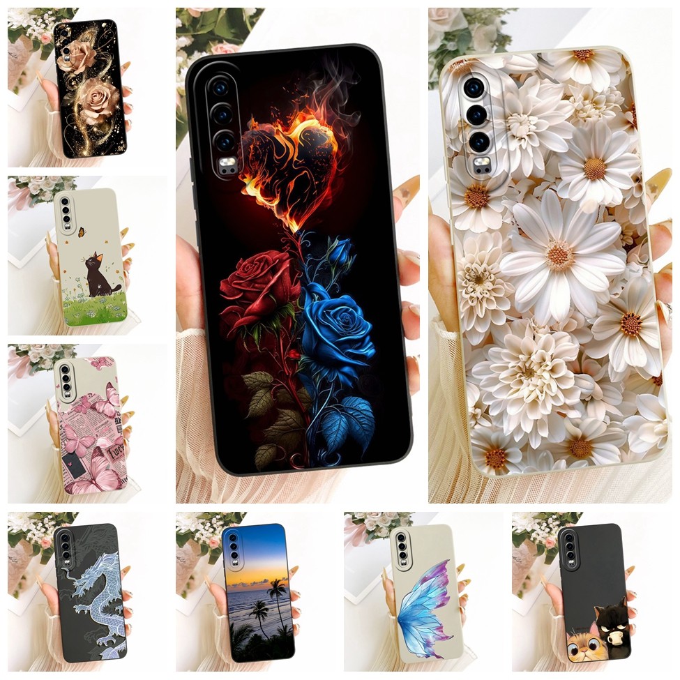 ปลอก Huawei P30 ฝาครอบแฟชั่นการ์ตูนน่ารักตลกทาสีซิลิโคนเคสโทรศัพท์ ELE-L29 ELE-L09 ELE-AL00 ELE-TL00