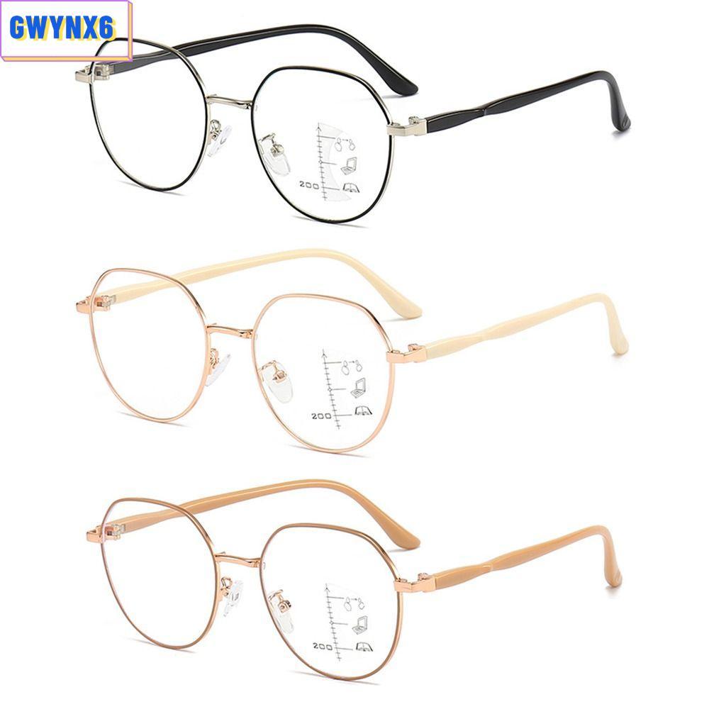 GWYNX6 แว่นตาโปรเกรสซีฟ มัลติโฟกัส สำหรับการอ่านหนังสือและงานประจำวัน ป้องกันแสงสีฟ้าและปกป้องสายตา