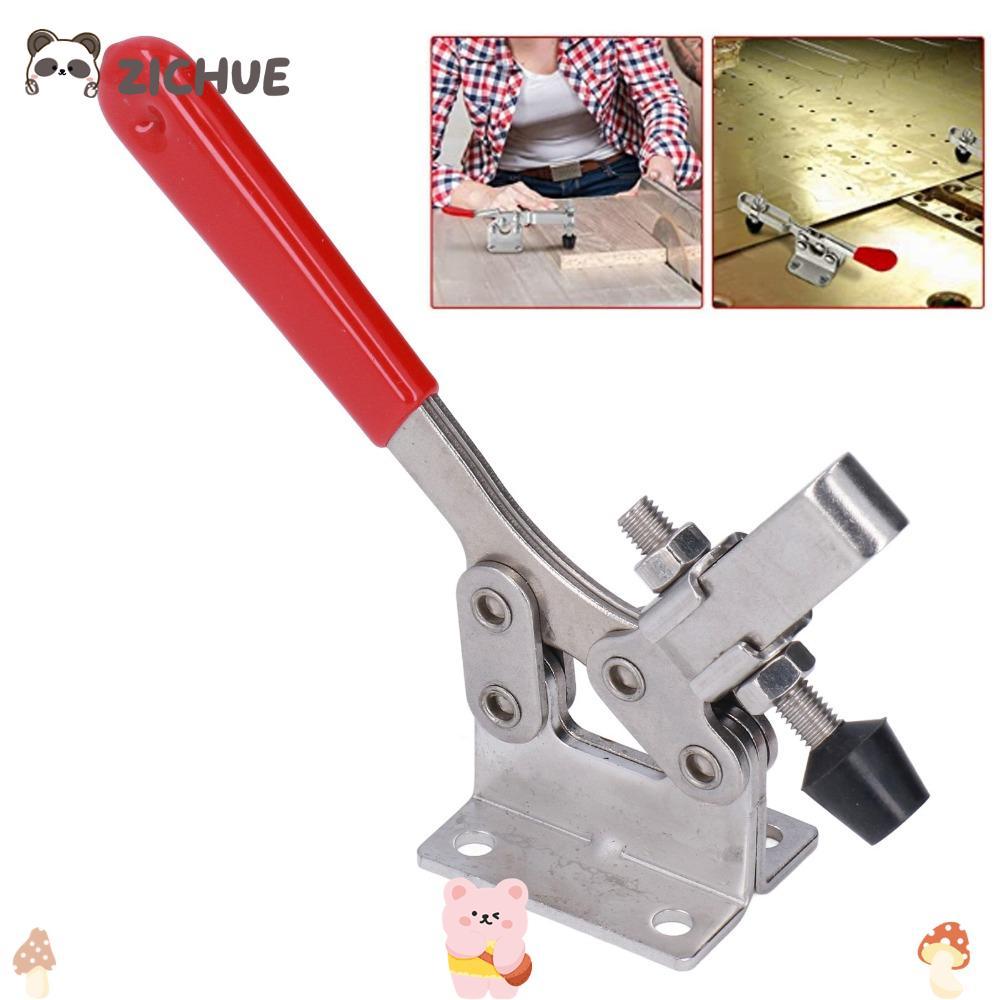 ZICHUE Toggle Clamp, Silver Adjustable Welding Toggle Clamp, Accessories Antislip Hand Toggle Clamp 