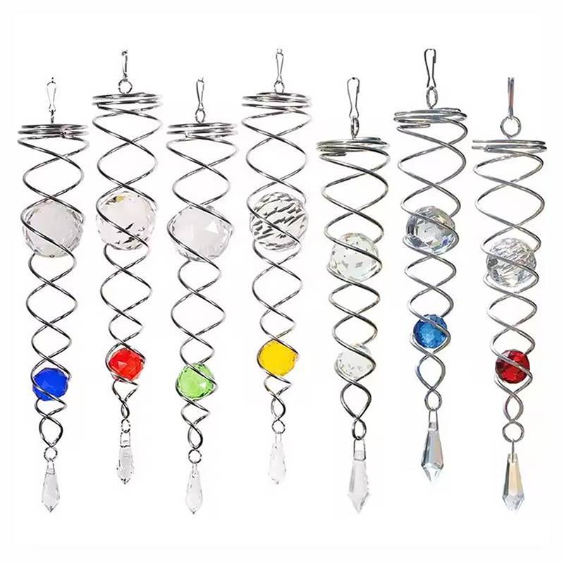GKY Sun Catcher Wind Spinner ตกแต่งเกลียวเกลียว WIND Spinner Gazing Ball เกลียวหาง Wind Spinner Stab