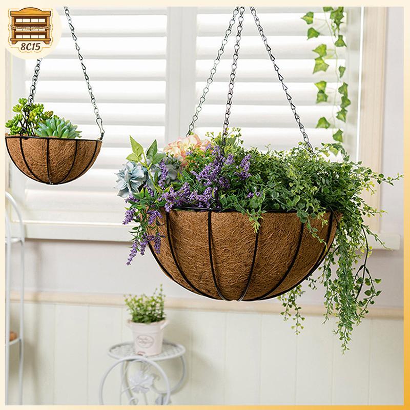 [8C15] เส้นใยมะพร้าวธรรมชาติ Liners Thi Coconut Liners สําหรับ Garden Planters รอบแขวนตะกร้าปลูก Lin