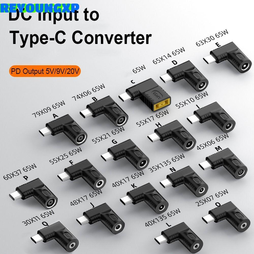 REYOUNGXP DC to Type C Converter ทนทาน Professional 5v 9v 12v PD 65W สําหรับ //
