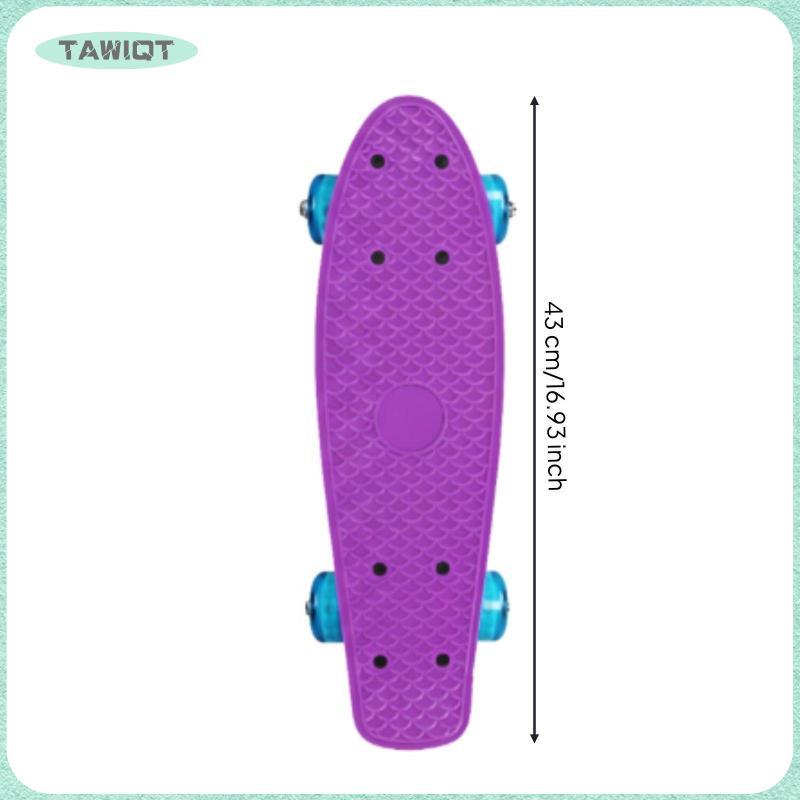 YIJU สเก็ตบอร์ดสําหรับเด็กล้อส่องสว่างขนาดกะทัดรัด Penny Board Cruiser สําหรับเด็กการเรียนรู้ขี่กลาง