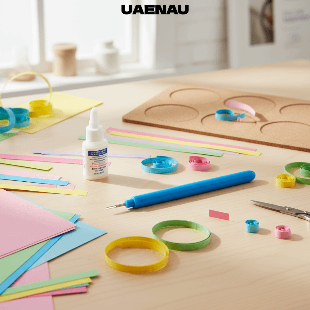 UAENAU 10 ชิ้น Slotted Quilling เครื่องมือ,สีแดงมัลติฟังก์ชั่กระดาษ Quilling เครื่องมือ,ทําด้วยมือพล