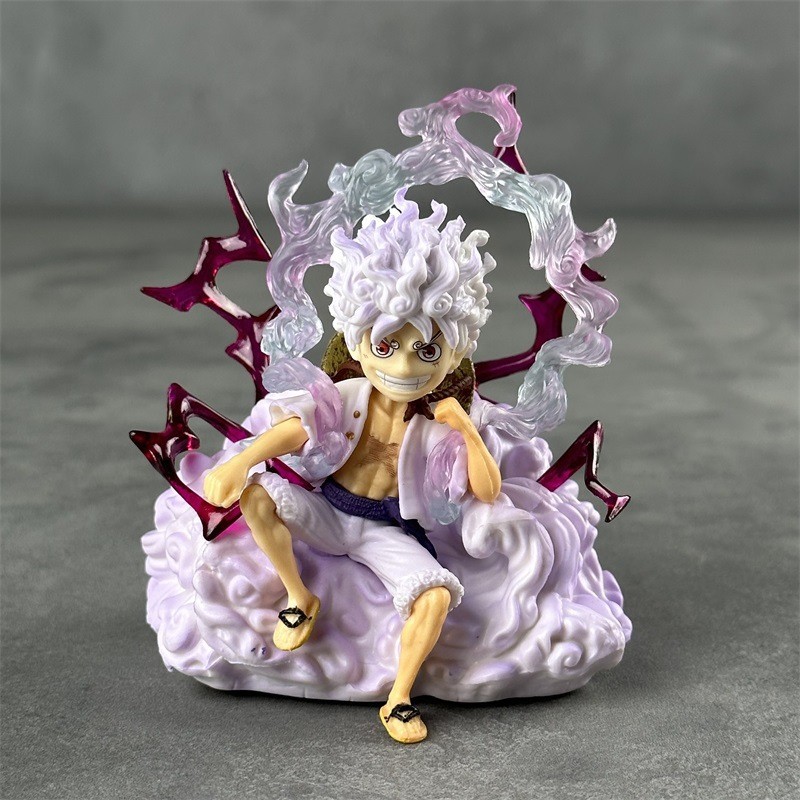 One Piece Fifth Gear Nika Luffy ที่นั่ง Nika Luffy อะนิเมะรูปของเล่นรถเครื่องประดับ 5.1