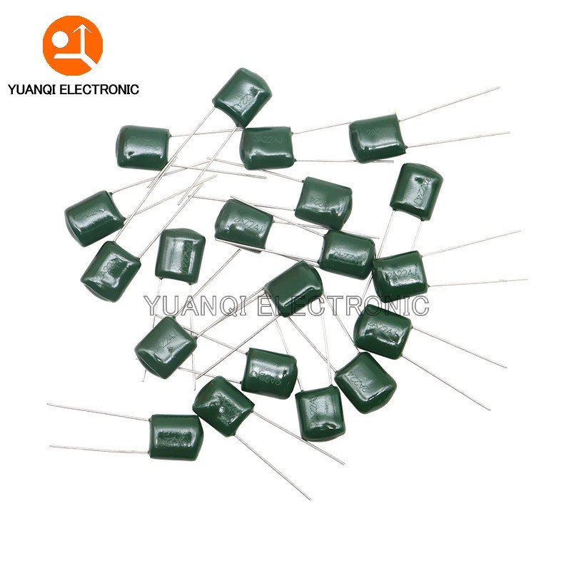 20PCS 100V โพลีเอสเตอร์ฟิล์มตัวเก็บประจุ 124 154 224 534 447 2A124J 2A154J 2A224J 2A334J 2A4J 0.15UF