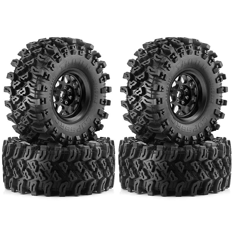 2.2 โลหะ Beadlock ล้อและยาง Crawler (4 ชิ้น) สําหรับ 1/8 1/10 RC Crawler รถอัพเกรด KM5 YK4082 YK4083