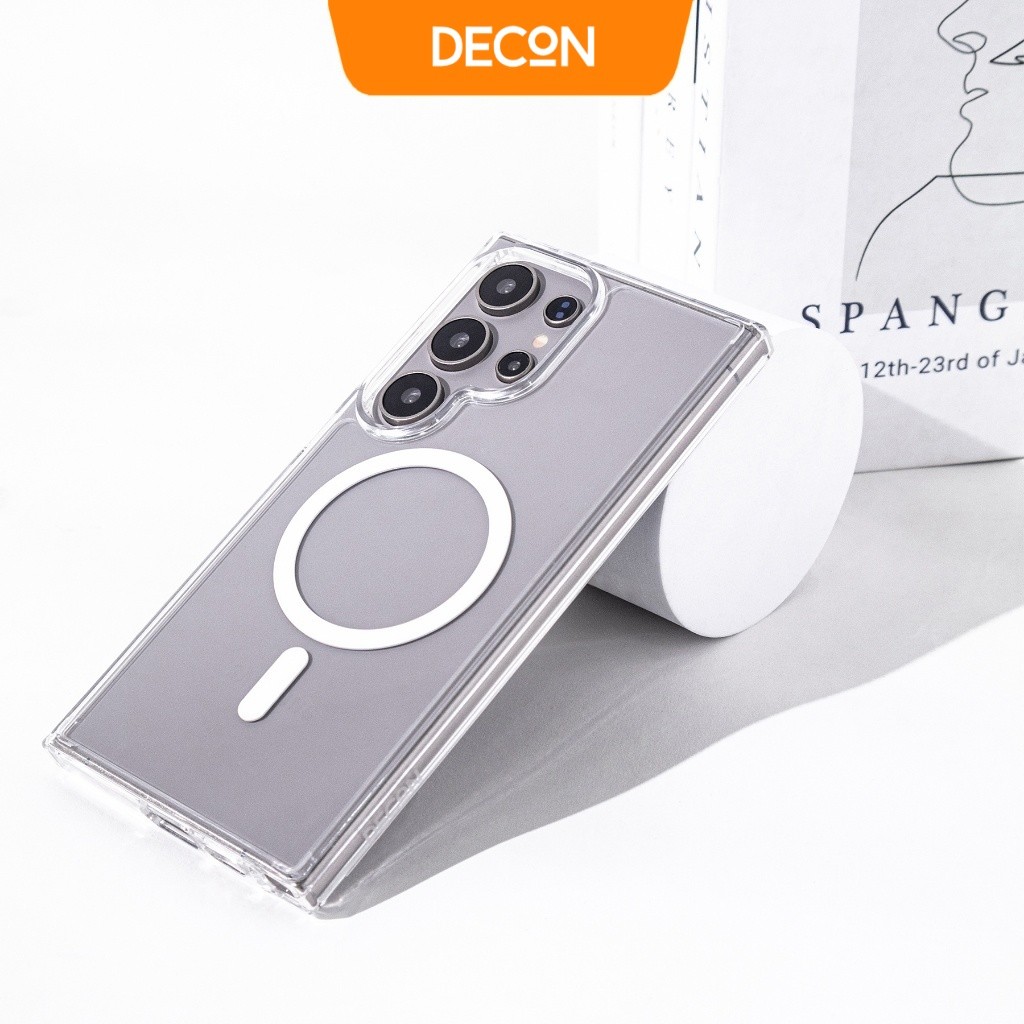 DECON เคสใสกันเหลืองพรีเมี่ยม Anti-Yellow ฉบับแม่เหล็ก S26 Ultra / S25U / S24U / S23U พร้อมส่ง
