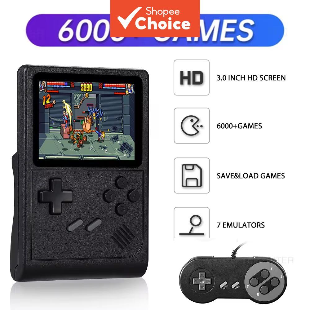 คอนโซลเกมแบบพกพา GB300 เครื่องเกมย้อนยุค 6000 เกม รองรับเอาต์พุต AV สําหรับ SFC GBA