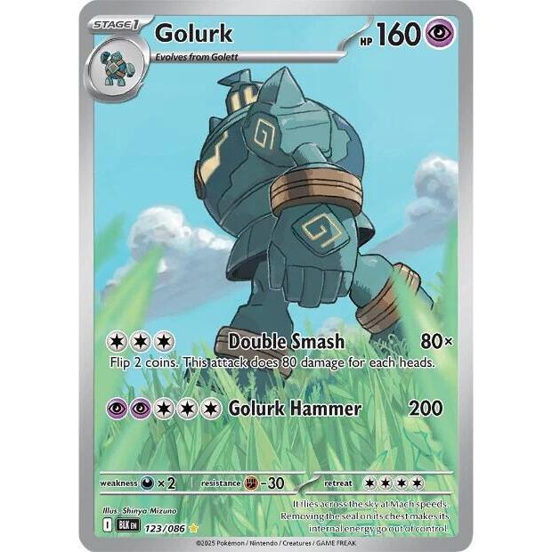 [Binder Condition] Golurk 123 Pokemon Black Bolt