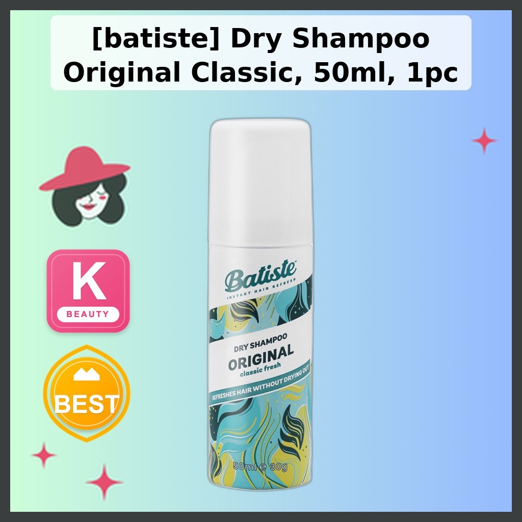 [batiste] Dry Shampoo Original Classic, 50ml, 1pc / Korean Dry Shampoo / Lightweight Formula by some