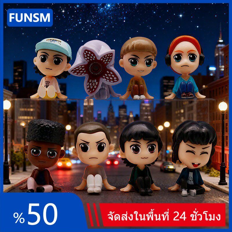 XNB 8 ชิ้น Stranger Things อะนิเมะรูป Sanemi Yoriichi Tanjirou ตุ๊กตาตุ๊กตา - ของเล่นสําหรับของขวัญเ
