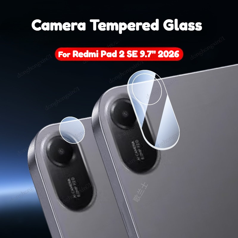 ฟิล์มกระจกกันรอยหน้าจอ 2 ชิ้น สําหรับ Xiaomi Redmi Pad 2 SE 9.7 นิ้ว/Pad 2 11/Pad Pro 12.1/Poco Pad M1 2025/2026 กล้องหลัง ป้องกันรอยขีดข่วน ติดตั้งง่าย