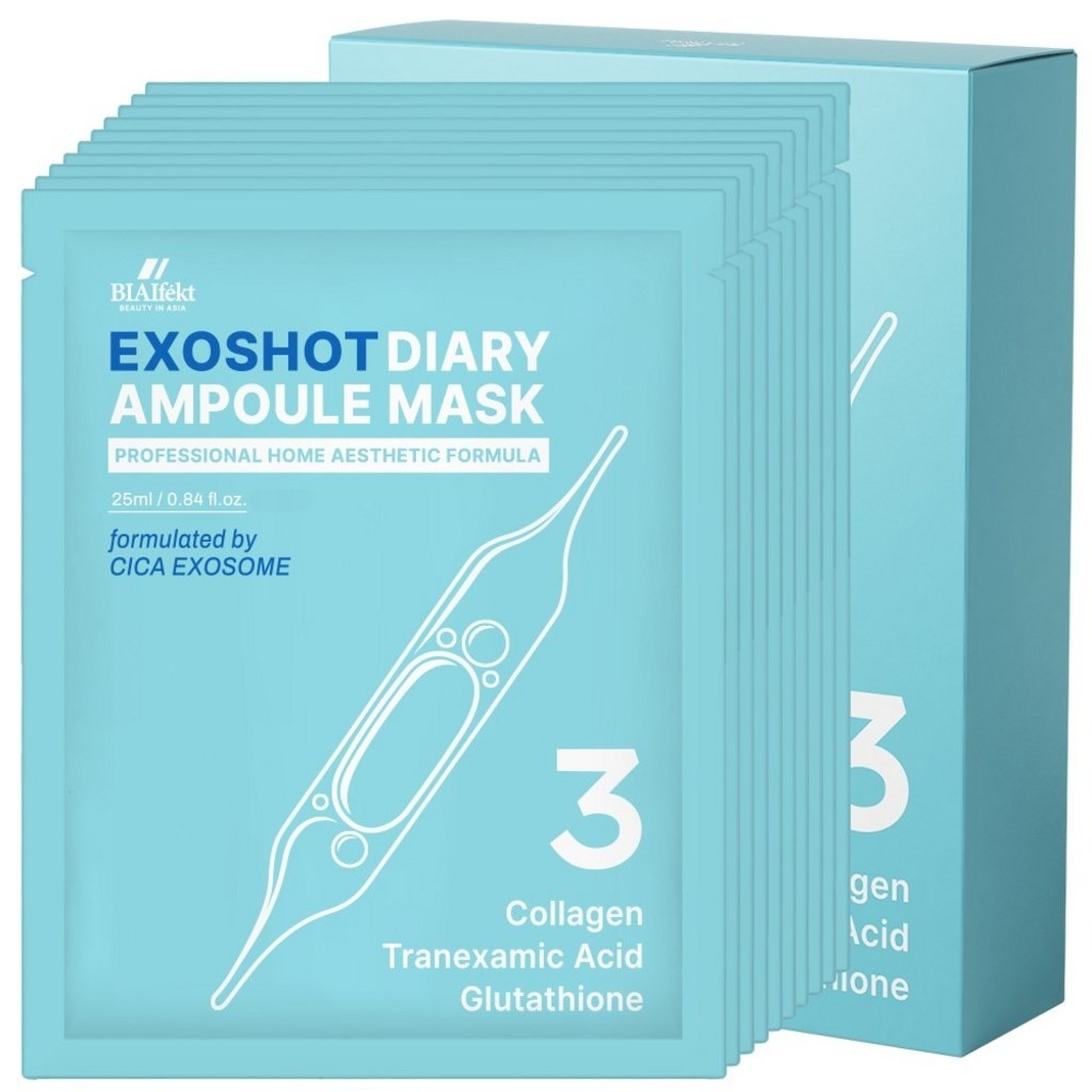 BIAlfektExoshot Diary Ampoule Mask #3 คอลลาเจน Tranexamic Acid Glutathione 25ml 10 ชิ้น x3