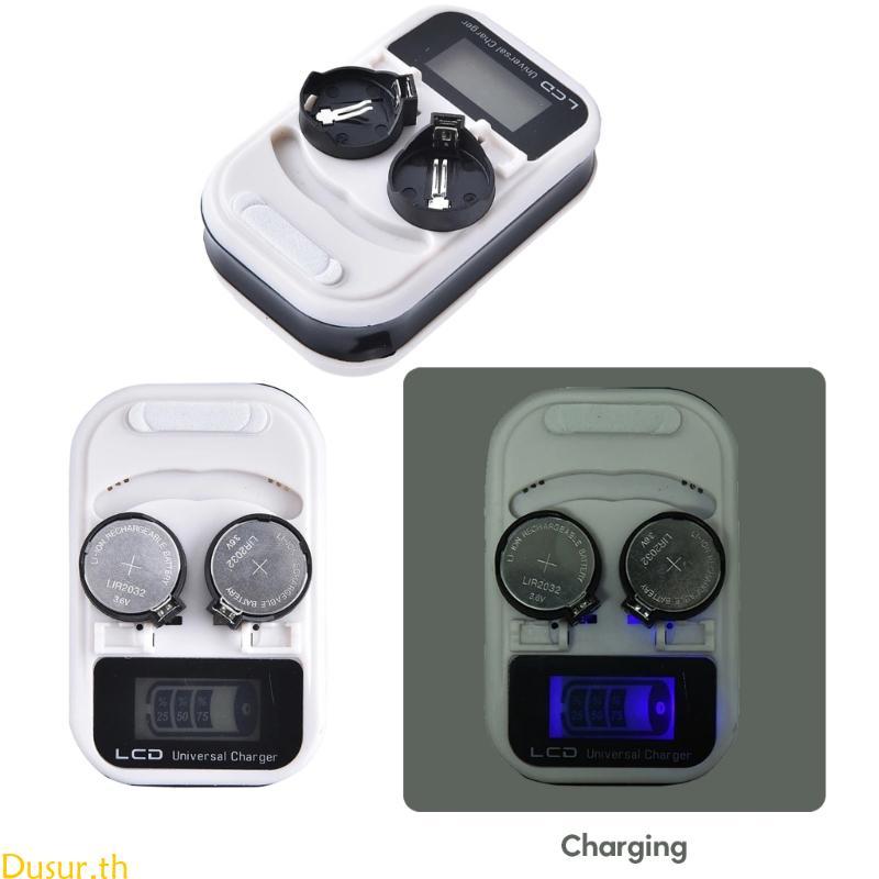 Dusur 3 6V ปุ่ม Charger Rechargeing สําหรับ LIR2016 2025 2032 ML2016 2025 ML2032