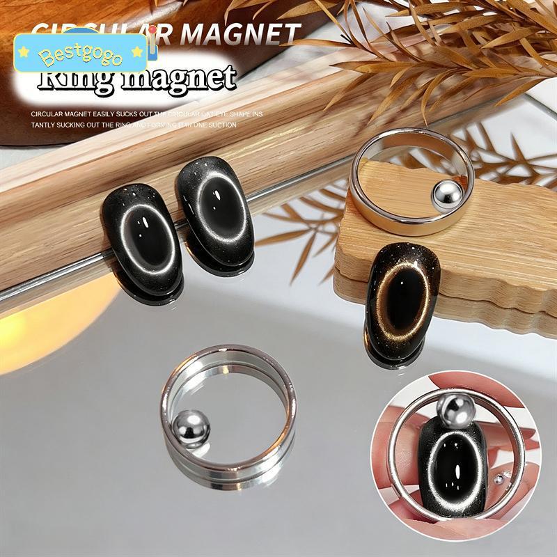 [Bestgogo-t] เครื่องมือแม่เหล็กตาแมวสําหรับเล็บ Hollow แก้วลูกปัดแหวนรูป Professional DIY เล็บ